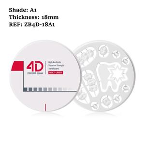 Disco in ceramica <span class=keywords><strong>Zirconia</strong></span> ad alta traslucida 4D per fresatrice - Product Image 5