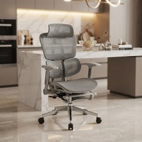 Chaise de bureau ergonomique moderne avec dossier haut en maille, pivotante, confortable, avec accoudoirs, pour le bureau à domicile, pour un confort optimal