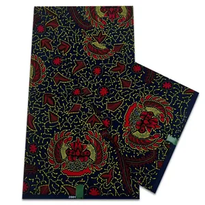 Vendita calda tessuto 100% cotone pagne Ankara stampe tessuto per abbigliamento cotone maglieria tissu accessorio 6 iarde