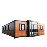 Maison préfabriquée mobile en acier de luxe moderne et respirante 20-40 pieds, maisons, mini-villas, appartements, bureaux, bâtiments de bureaux extensibles
