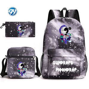 กระเป๋านักเรียนสามชิ้น20ชุดกระเป๋าเป้สะพายหลังสำหรับเล่นเกม FNAF ชุดกระเป๋าดินสอ <span class=keywords><strong>sundrop</strong></span> & moondrop - Product Image 6