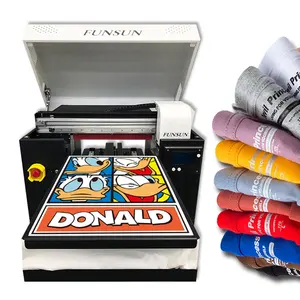 Funsun A3 T-Shirt Clothes Garment Printing Machine with Offset Printing Transfer Technology and Direct Printing Technology