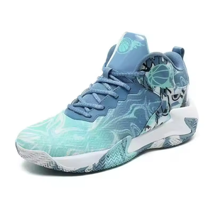 Chaussures de basket-ball montantes pour hommes et enfants, nouveau design imprimé, grande taille, semelle intermédiaire en caoutchouc d'hiver, semelle extérieure en caoutchouc, chaussures d'entraînement - Product Image 2