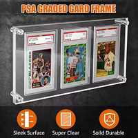 Étui de protection en acrylique pour cartes gradées, cadre pour cartes à collectionner, résistant aux UV, transparent, pour cartes de sport, compatible PS, BGS, CGC, à fixer au mur