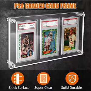 Étui de protection en acrylique pour cartes gradées, cadre pour cartes à collectionner, résistant aux UV, transparent, pour cartes de sport, compatible <span class=keywords><strong>PS</strong></span>, BGS, CGC, à fixer au mur - Product Image 6