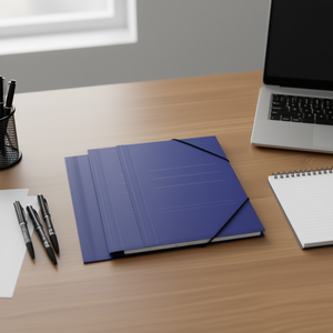 Cartella blu A5 con elastico per la conservazione di documenti, confezione da 24 pezzi - Product Image 3