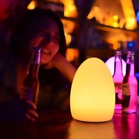 Lampe de table moderne rechargeable sans fil en forme d'oeuf pour décoration restaurants maison et bars