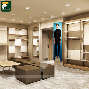 Premium Garment Store Display Rack Clothing Cabinet <b>Wall</b> Shelf Checkout Counter Boutique <b>Mirror</b> Unit - Product Image 5