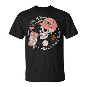 Camiseta de béisbol para mujer con estampado de esqueleto de la marca In My T-Ball Mom Era - Product Image 1