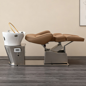 Sillón de Lujo Eléctrico para Lavado de Cabello con Masaje, Silla de Spa para Salón, Cama de Lavado de Cabello con Lavabo y Silla para Salón de Belleza - Product Image 2