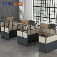 Station de travail de bureau en mélamine, design de mobilier d'usine EGROspace, séparateur de bureau, cloison de bureau