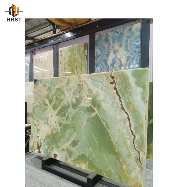 Beautiful Polished Green Jade Onyx Marble Stone Slabs for Table Bathroom Wall Onyx Tiles