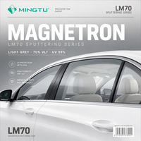 Película de Vinilo para Ventanas de Auto, 70% VLT LM70, 3mil, Rechazo de Calor, Bloqueo UV, Gris Claro Transparente, Película para Parabrisas de Fábrica