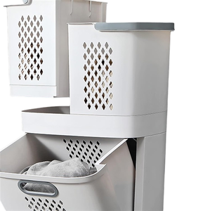 Creative <b>Baskets</b> <b>Bathroom</b> Plastic Organizer Storage Holders & Racks Rolling Laundry Storage <b>Basket</b> for Household - Product Image 3