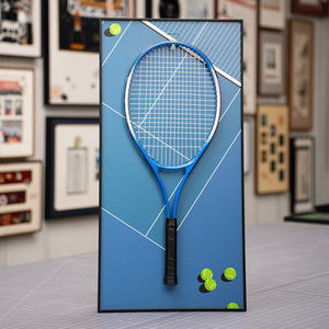 <span class=keywords><strong>Cadre</strong></span> <span class=keywords><strong>photo</strong></span> rectangulaire noir Ludaye, personnalisé, fait main, moderne, en métal et bois, simple, pour raquette <span class=keywords><strong>de</strong></span> tennis - Écologique et durable - Product Image 1