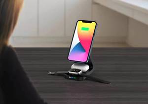 Chargeur sans fil 3 en 1 15W Chargeurs rapides sans fil Support pour téléphone portable Montre Casque d'écoute Station de charge rapide magnétique Logo personnalisé - Product Image 4