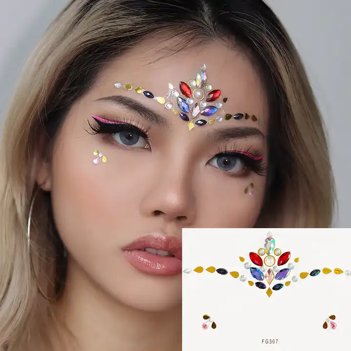 Face Eye Gems Stickers 3D Jewels Festival Body Bling Acrylic Crystals  Decoration