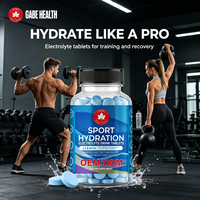 Comprimés d'électrolytes pour l'hydratation sportive OEM, sodium, potassium, magnésium, calcium, zinc, hydratation rapide, énergie, végétalien, pour les athlètes, personnalisé