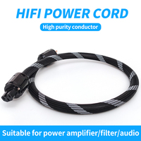 Câble d'alimentation Hifi QINCROWN QC-84 8N plaqué or, cuivre, gaine PVC, conducteur Alpha-OCC, compatible DVD CD AMP EU/US