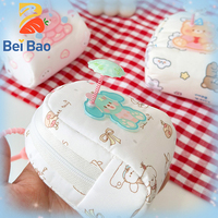 Gantungan Kunci Boneka Lucu Motif Kartun Beruang Kelinci Anjing, Kantong Penyimpanan Payung Mini, Dompet Koin Kain Portabel, Tas Gantungan Kunci