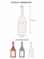 Étiquette de bagage en cuir PU personnalisée avec logo brodé, sangle réglable, étiquette d'identification pour valise, cadeau promotionnel de voyage