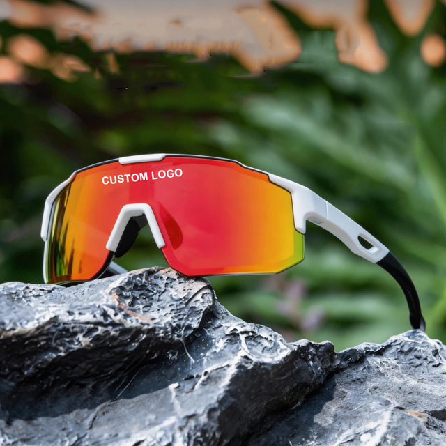 Fashion Mirror Coating One-piece Nose Pad Unisex Women Men's Sports Sunglasses Brand Designer UV400 Sun Shades with Custom logo