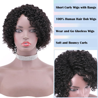 Perruques courtes en gros pour revendeurs de cheveux – Perruque courte Pixie Cut en cheveux vierges Remy, fabriquée à la machine, 100 % cheveux humains pour femmes noires