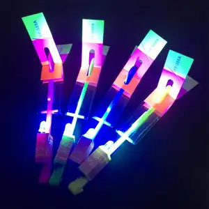 Wholesale LED Slingshot Helicopter Toy Light Up Flying Arrow Toys For Kids