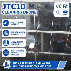 Drone de nettoyage haute pression UAV à pulvérisation ciblée pour l'entretien des fenêtres de grandes tours et des infrastructures urbaines – Optimisation du flux de travail extérieur intelligent - Product Image 1