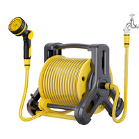 Kit de pose de tuyau automatique moderne, organisateur de tuyau en PVC, gadget d'arrosage par pulvérisation en forme d'éventail, buse de rinçage pour tuyau enroulé