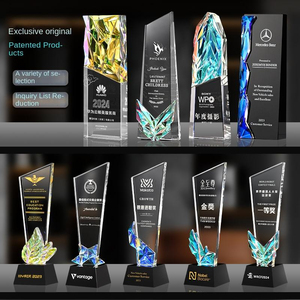 Trofeo <span class=keywords><strong>de</strong></span> Cristal Ecológico Personalizable con Grabado e Impresión UV, Forma Rectangular para Campeones Deportivos y Musicales, Diseño Gratuito - Product Image 1
