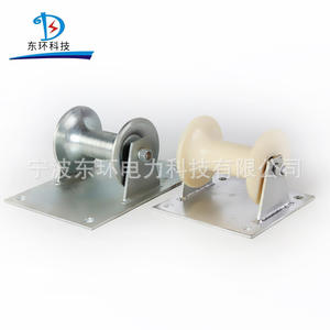 Customized Nylon & Aluminum <b>Wheel</b> Ground Straight Power Cable Laying Trolley Flat Cable Tray Steel Pipe Rack for Hand Carts - Product Image 1