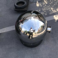 Grande sphère creuse en acier inoxydable poli avec base, 1000 mm, 1200 mm, 1500 mm, 1800 mm, 2000 mm