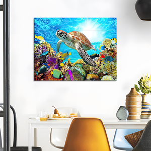 <span class=keywords><strong>Peinture</strong></span> à l'huile sur toile représentant des animaux, monde marin, <span class=keywords><strong>tortue</strong></span>, <span class=keywords><strong>peinture</strong></span> à la bombe, décoration murale pour salon - Product Image 5