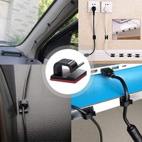 Auto-adhésif câble support fixateur Clips organisateur pince gestion adhésif pour bureau à domicile voiture pince fil gestionnaire Stickers muraux