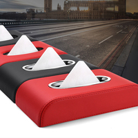 Boîte à mouchoirs créative en cuir PU pour voiture, étui fin pour serviettes, pour accoudoir, console centrale, compatible avec Honda, Toyota, Ford, Jeep, Benz