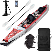 Kayak gonflable Drop Stitch de 3 m et 4 m, canoë de pêche, kayak pour la navigation en mer, kayak à pagaie