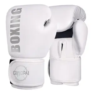 Guanti da boxe professionisti Muay Thai Kick Boxing MMA guanti da boxe con Logo personalizzato