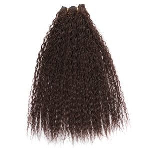 18 pulgadas de onda de agua rubia trenza ganchillo trenzado extensión de cabello sintético fibra de alta temperatura pelo sintético rizado - Product Image 3