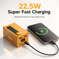 Batterie externe universelle portable à charge rapide avec câble intégré, type C, lithium polymère, 10000 mAh, grande capacité, batterie externe compacte