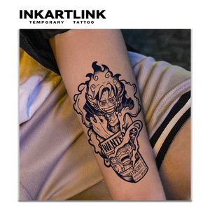 Autocollant de <span class=keywords><strong>tatouage</strong></span> INKARTLINK pour le corps, autocollant de <span class=keywords><strong>tatouage</strong></span> en papier, anime Luffy, imperméable, écologique, longue durée, 15 jours, vente en gros - Product Image 2