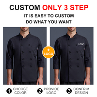 Service de restauration Personnel personnalisé Restaurant classique hôtel travailleur manteau veste à manches longues unisexe Chef uniformes