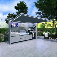 Cuisine de jardin extérieure Cuisine préfabriquée mobile Appareils entièrement équipés pour la fête