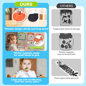 ערכת מיון צבעים וצורות של ג'ויקאט טויס לילדים, עץ, מגנטים, התאמת מדבקות מגנטיות, אותיות, לגיל הרך, למידה חינוכית - Product Image 6