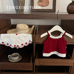 Tongxingyuan Baby Girls Polka Dot Two Piece <b>Set</b> Breathable Shorts Outfit - Product Image 1