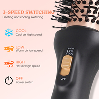Sèche-cheveux brosse 5 en 1 Brosse rotative soufflante Brosse ronde Sèche-cheveux Volumiseur Brosse à air chaud Boucleur et lisseur Brosse 110V à 240V