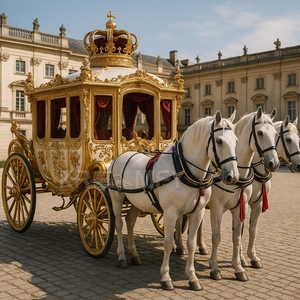 2025 Meilleure vente Prix abordable Calèche électrique de princesse Cendrillon style film hollywoodien - Product Image 1