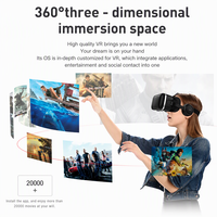 Casque VR intelligent pour jeux mobiles immersifs, distance interpupillaire réglable, boîte VR 3D 360 °   Boîte VR à large champ de vision pour une expérience cinématographique