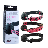 Ball Gag réglable Aphrodisia, BDSM, vinyle PU, jeu de rôle, bouche respirante, sangle ABS, jouet de bondage pour adultes, rouge, rose, noir