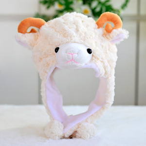 Bonnet décoratif <span class=keywords><strong>en</strong></span> fausse fourrure de dessin animé pour parents et enfants, couvre-chef <span class=keywords><strong>en</strong></span> peluche, chapeau anti-froid <span class=keywords><strong>en</strong></span> forme d'animal - Product Image 4